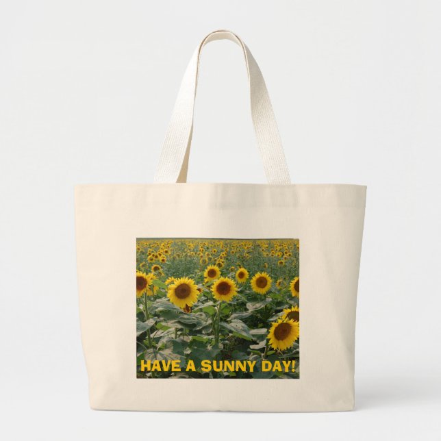 GRAND TOTE BAG AYEZ UN JOUR ENSOLEILLÉ ! (Devant)