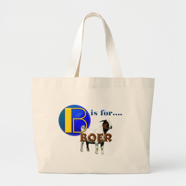 Grand Tote Bag B est FoBOER - CADEAUX DE CHÈVRE (Devant)