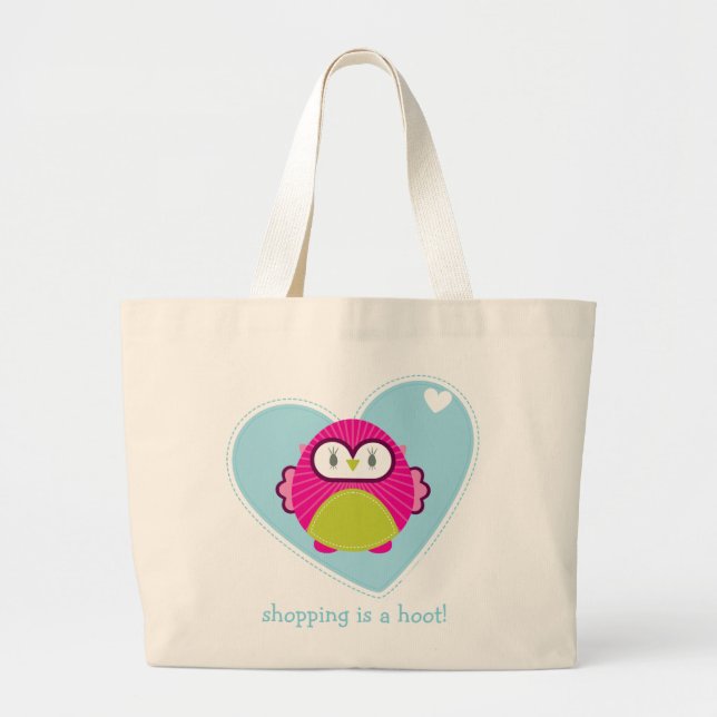 Grand Tote Bag BAG :: hibou - hoot (Devant)