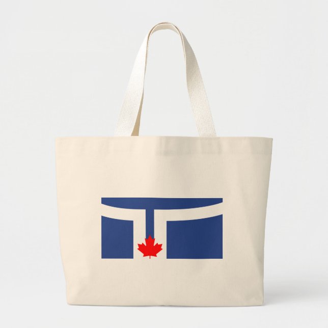 Grand Tote Bag Bag with Flag of Toronto, Canada (Devant)