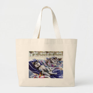 Grand Tote Bag bain de soleil de chiens de traîneau