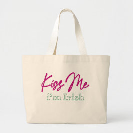 Grand Tote Bag 'baise-moi, je suis irlandaise' T-Shirt