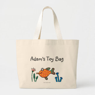 Grand Tote Bag Baisers de poissons de maman et de bébé