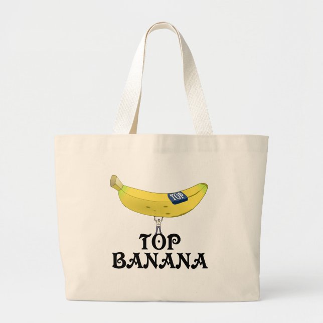 Grand Tote Bag Banane supérieure - Customisée (Devant)