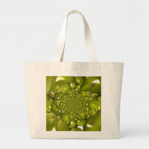Grand Tote Bag Banane verte Kaleidoscope Art Imprimer/Graphique