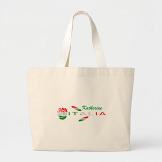 Grand Tote Bag Bandiera d'Italia Rosa Personnalisée