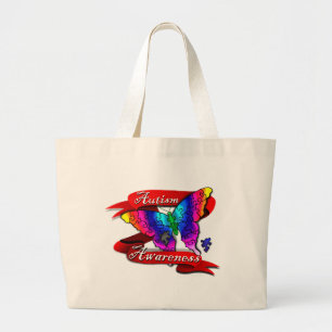 Grand Tote Bag Bannière sensibilisation sur l'autisme