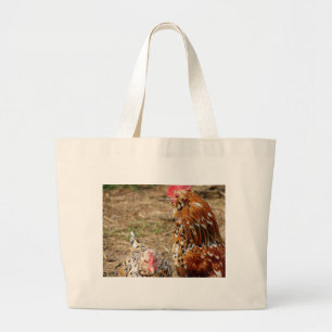 Grand Tote Bag Bantam Hen et Rooster