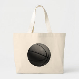 Grand Tote Bag Basket-ball noir et blanc