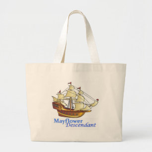 Grand Tote Bag Bateau de navigation de descendant de fleur