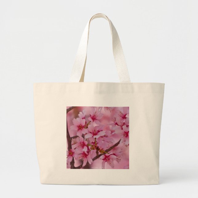 Grand Tote Bag Bathed in Pink Japanese Cherry (Devant)