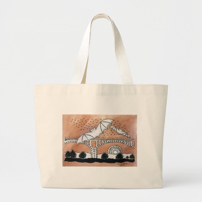 Grand Tote Bag Battes d'avenue du congrès (Devant)