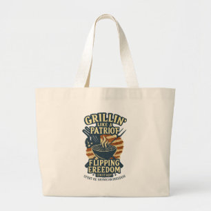 Grand Tote Bag BBQ 4 juillet – Retournement de liberté depuis 177