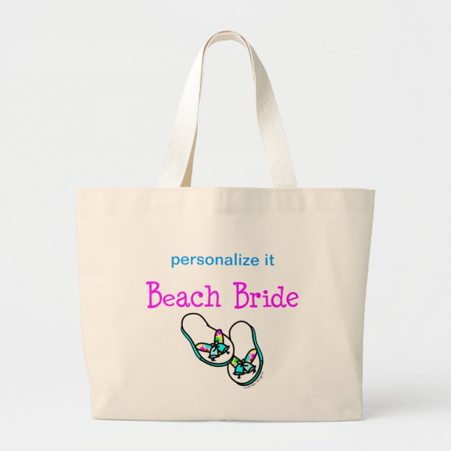 Grand Tote Bag Beach Bride Fourre-tout (Devant)