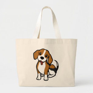 Grand Tote Bag Beagle Chien Chien Chien Caricature Amour Beagles
