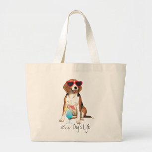 Grand Tote Bag Beagle d'été