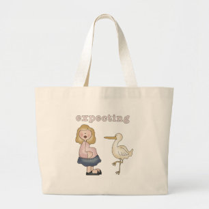 Grand Tote Bag Bébé attendu - T-shirts et cadeaux de cigogne