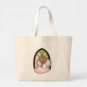 Grand Tote Bag Bébé d'Afro-américain de baptême