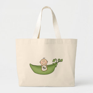 Grand Tote Bag Bébé dans la cosse de pois
