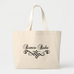 Grand Tote Bag bébé de bunco avec le lettrage noir