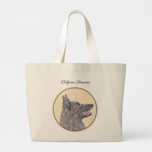 Grand Tote Bag Belge Tervuren Berger Mahogany Peinture Art