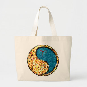 Grand Tote Bag Béliers et Dragon d'eau