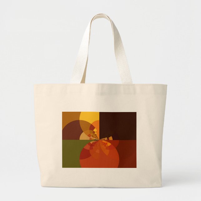 Grand Tote Bag Belle Terre Art Abstrait Imprimer (Devant)