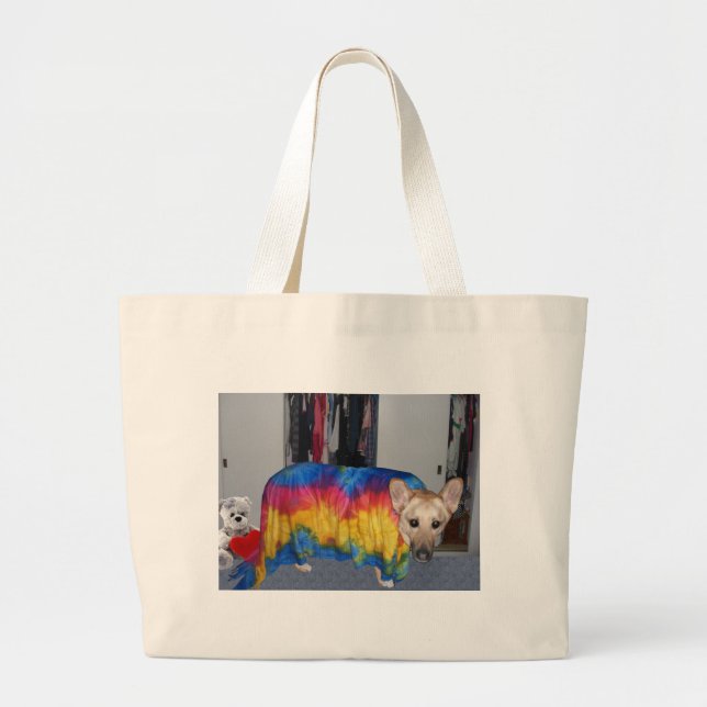 Grand Tote Bag Berger Allemand Modélisation des vêtements (Devant)