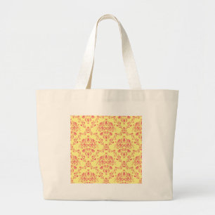 Grand Tote Bag Beurre et canneberge Damas
