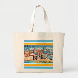 Grand Tote Bag Bienvenue à Wildwood by the Sea