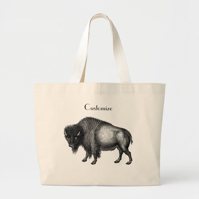 Grand Tote Bag Big Bison Buffalo Thunder-Cove  (Devant)