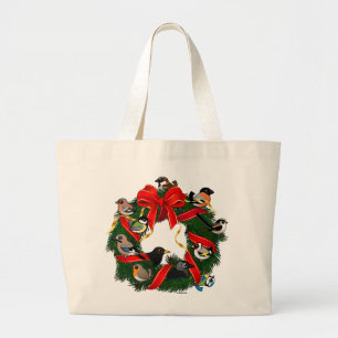 Grand Tote Bag Birdorable European Garden Bird Serre de Noël