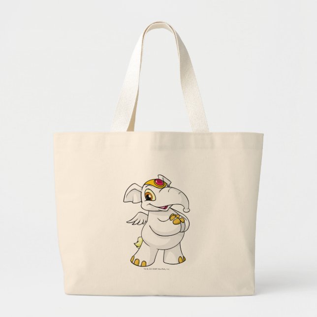 Grand Tote Bag Blanc d'Elephante (Devant)