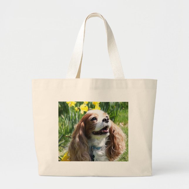 Grand Tote Bag Blenheim Cavalier King Charles Spaniel (Devant)