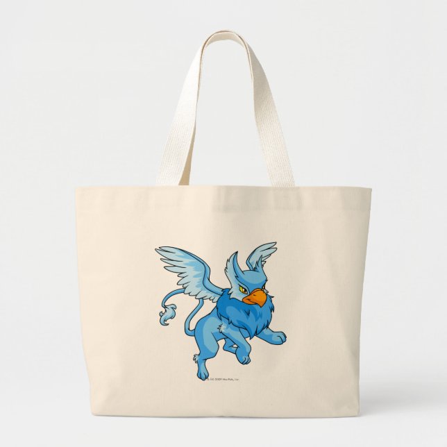 Grand Tote Bag Bleu d'aire (Devant)