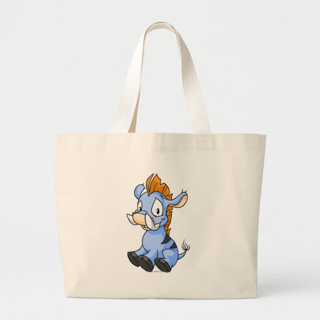 Grand Tote Bag Bleu de Moehog (Devant)
