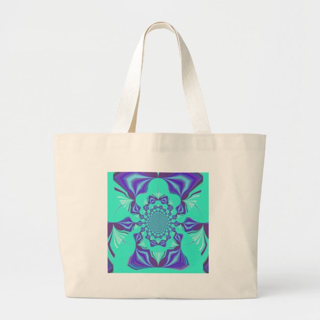 Grand Tote Bag Bleu précieux (Devant)