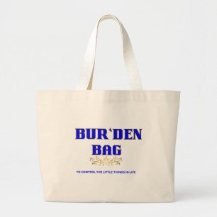 GRAND TOTE BAG BLEU VIF COTON NATUREL JUMBO FEMME BUR'DEN