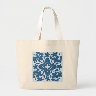 Grand Tote Bag Bloc hawaïen d'édredon de Plumeria