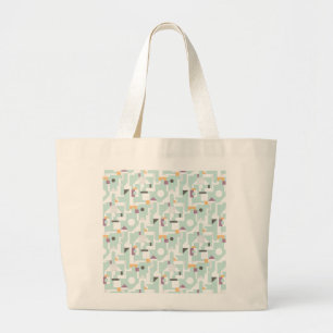 Grand Tote Bag Blocs constitutifs - bleu