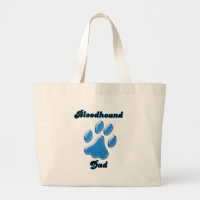 Bloodhound Papa Pawprint bleu