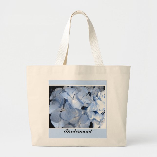 Grand Tote Bag Blue Hydrangeas - Bridesmaid (Devant)