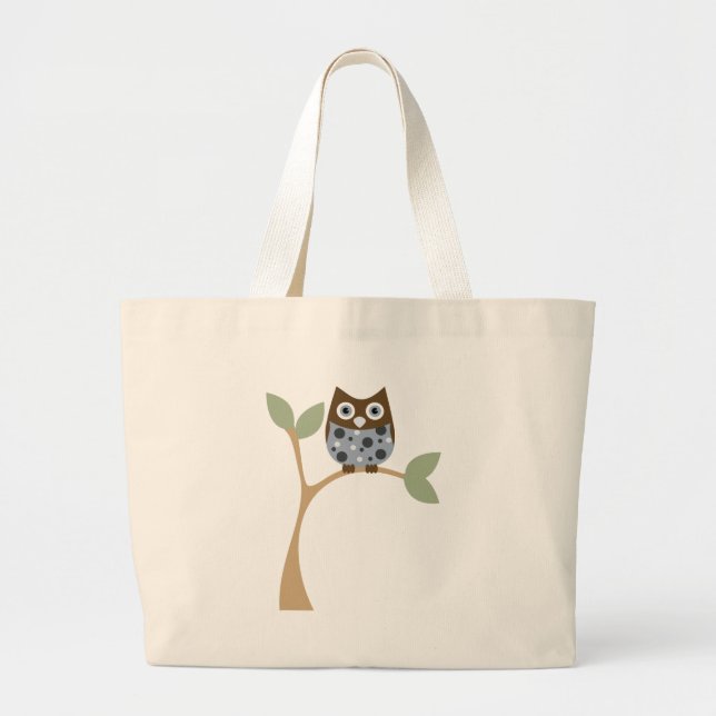 Grand Tote Bag Blue Owl Baby (Devant)