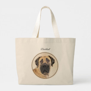 Grand Tote Bag Boerboel Peinture Fawn Rouge Mastiff Animal de com