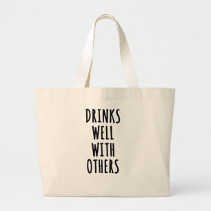 Grand Tote Bag Boissons bien avec d'autres