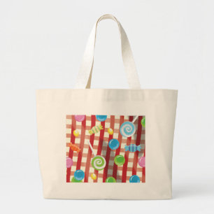 Grand Tote Bag Bonbons Dessin Animé