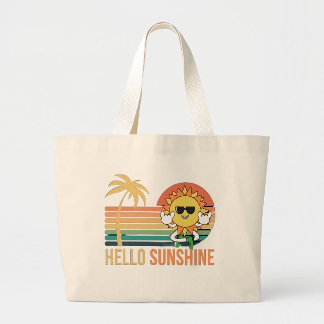 Grand Tote Bag Bonjour Sunshine (Devant)