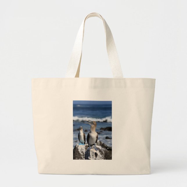 Grand Tote Bag Boobies à pieds bleus Galapagos (Devant)