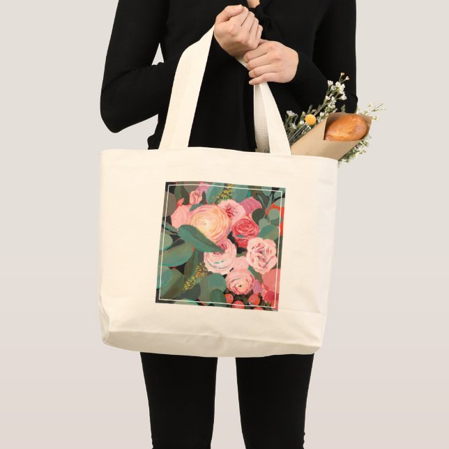 Grand Tote Bag Bouquet Eucalyptus (Devant (produit))