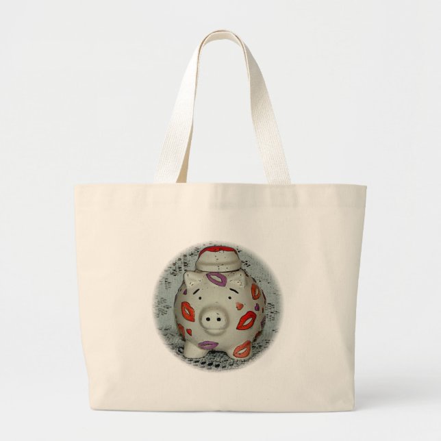 Grand Tote Bag Bouton à lèvres adorable (Devant)